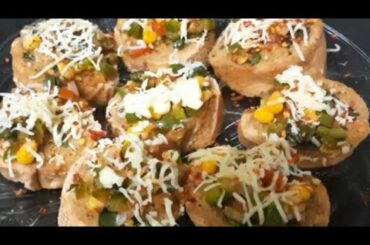 Crostini Recipe | Italian Appetizer | Crostini on a Pan | No Oven Crostini | Sudhas Veg Recipes