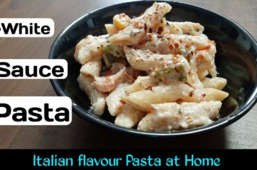 White Sauce Pasta | Italian flavour Pasta at Home | Pasta Recipe | Kitchen cooking diary