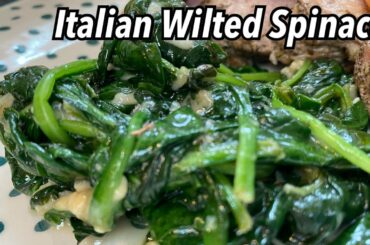 Easy Italian Wilted Spinach Recipe/ Spinach Recipe/ Twisted Mikes