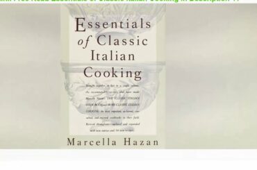 VVIP Website For Download Essentials of Classic Italian Cooking Epub PDF