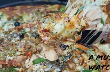 Make the Italian Cuisine PIZZA at Home| Full Dough Recipe| Chicken Tikka Recipe| MashAllah Cuisine