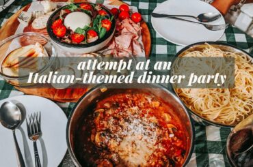 trying out an Italian-themed dinner party - bolognese & antipasto appetizer board