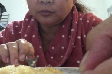 Biko sa Italy -  cooking and eating Mega  Bhe's version