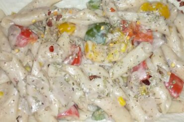 CAFE STYLE WHITE SAUCE PASTA || ITALIAN FOOD || PASTA || NURJAHAN KITCHEN || NK