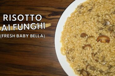 RISOTTO AI FUNGHI FRESCHI (baby bella) - Recipe of the real Italian mushroom risotto