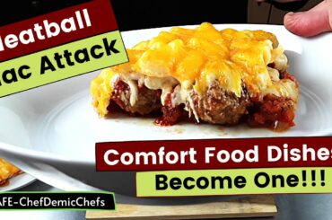Italian Meatballs In Marinara/ Mac Attack/Baked Macaroni & Cheese with Meatballs/Mac N Cheese/Recipe