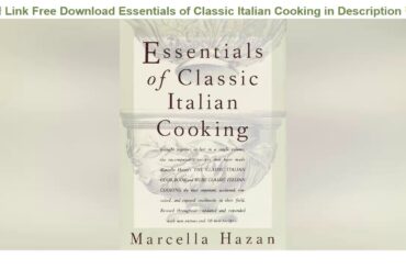 Grab Now Website FOR [PDF] Essentials of Classic Italian Cooking New Releases PDF