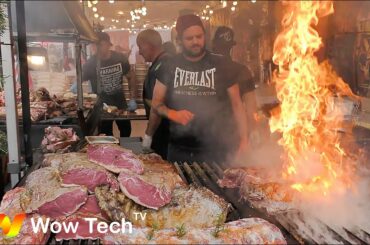 ITALIAN Street Food! Prosciutto and parmesan sandwich, Meat, Octopus, Ice cream. Night street food!