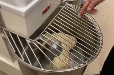Focaccia Italian bread preparation by Costa Smeralda chef Aldo Cadau.