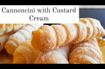 Cannoncini/ Cannoli alla Crema Pasticcera #dolcettifacile #dessert #sweets  #custardcream #Italian