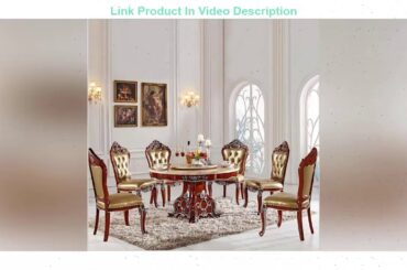 Discount Antique Style Italian Dining Table 100% Solid Wood Italy Style Luxury Dining Table Set pfy