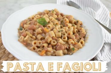 PASTA AND FAGIOLI | Italian Pasta and Beans Recipe (So Creamy)
