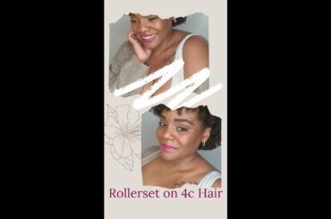 Permrod Set on Natural 4c Hair |Rollerset #Shorts
