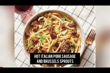 Blue Apron Hot Italian Sausage and Brussels Sprout Recipe