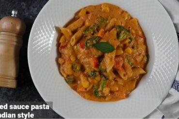 Mix sauce pasta || Easy pasta in red and white sauce recipe ||  home cooking
