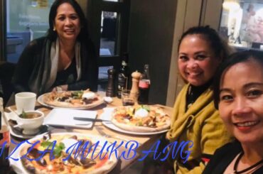 PIZZA MUKBANG WITH FRIENDSHIP AT ITALIAN RESTAURANT. #PINAY ng SWITZERLAND