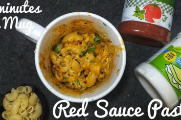 RED SAUCE PASTA ITALIAN STYLE | MASALA MACARONI IN MUG | MICROWAVE RECIPES | WITH PASTA SAUCE