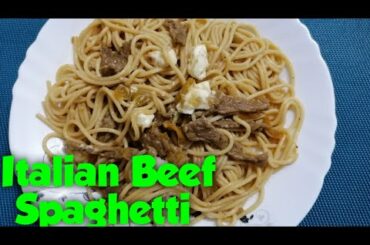 Italian Beef Spaghetti With White Cheese || Quick & Easy Yummy Recipe Without Tomatoe Sauce