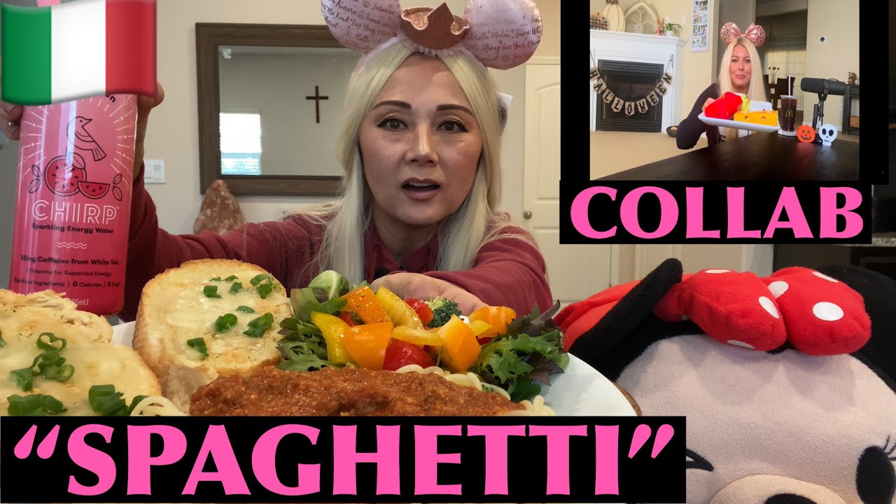 “ITALIAN SPAGHETTI COLLAB W/SHANNPAGE” MUKBANG/ASMR NOODLES, CHEESY GARLIC BREAD SALAD BIG BITES EAT “ITALIAN SPAGHETTI COLLAB W/SHANNPAGE” MUKBANG/ASMR NOODLES, CHEESY GARLIC BREAD SALAD BIG BITES EAT