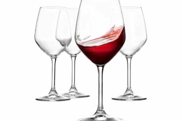 Paksh Novelty Italian Red Wine Glasses - 18 Ounce - Wine Glass Clear (Set of 4)