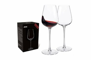 Hand Blown Italian Style Crystal Bordeaux Wine Glasses - Perfect Holiday Gift - Red Wine Glasses Le