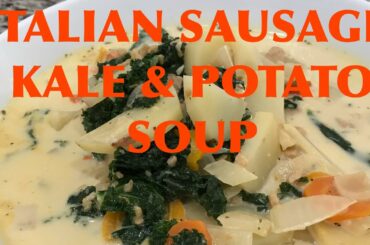 Italian Sausage, Kale and Potato Soup - Better Than Olive Garden AND Vegetarian