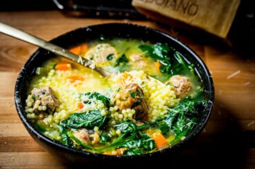 Easy ITALIAN WEDDING SOUP With Turkey Meatballs