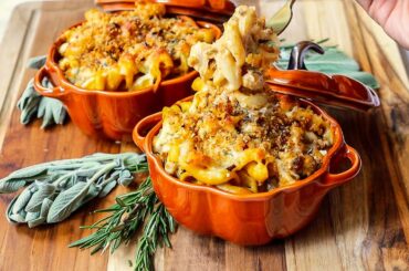 PUMPKIN Mac & Cheese with Italian Sausage - The Most Comforting Thanksgiving Recipe! #ASMR Cooking