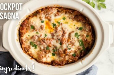 6 INGREDIENT Crockpot Lasagna | The Recipe Rebel