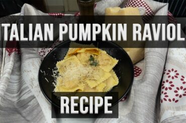 Homemade Italian Pumpkin Ravioli with Amaretto Cookies