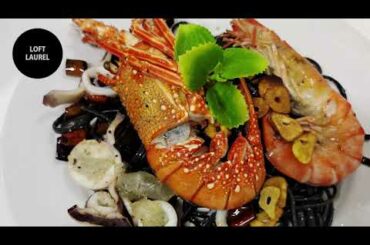 SQUID INK SEAFOOD & LOBSTER PASTA, LUXURY FINE DINING @ HOME