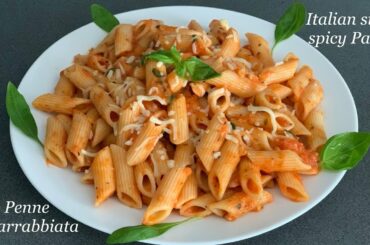 Penne all'arrabbiata | Italian style spicy Pasta recipe with homemade Pasta sauce |Penne arrabbiata