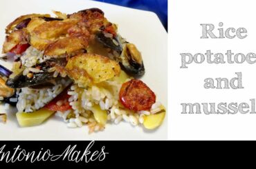 Rice, potatoes and mussels traditional Southern Italian recipe| Christmas dinner food ideas for main