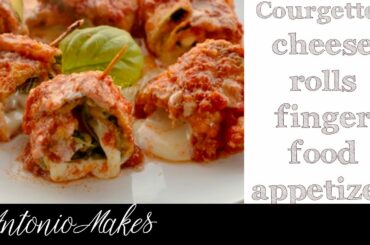 Easy Christmas vegetarian appetizer finger foods|courgettes and cheese rolls oven baked| party foods