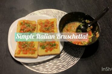 My cooking Vlog: 1st attempt making simple italian bruschetta from what i have in the fridge