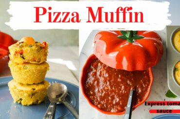 How to make Pizza Muffins Recipe  | Instant Pizza Sauce Recipe Italian  I Healthynidhi