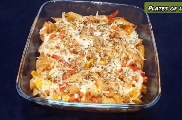 Baked Pasta Recipe | Cheesy Pasta Recipe | Italian Pasta | Homemade Cheese load veggie pasta