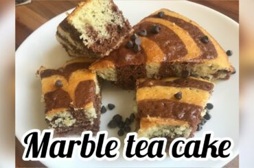 Marble Tea cake recipe | zebra cake easy way | Torta variegata della vaniglia e cacao