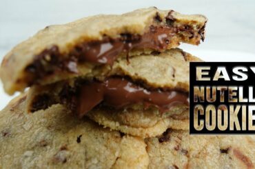 Nutella Cookies Easy recipe, a Cookie with a Melted Heart of Nutella