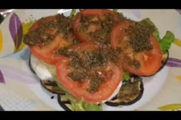 COOKING 101 with GHALEN Eggplant Salad with Mozzarella, Tomatoes & Pesto
