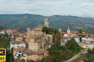 Italian wine region - Castello di Serralunga d'Alba 4K