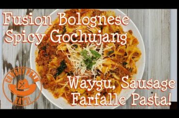 Instant Pot Pressure Cooker Bolognese: Spicy Gochujang |American Waygu, Italian Sausage, Farfalle!|