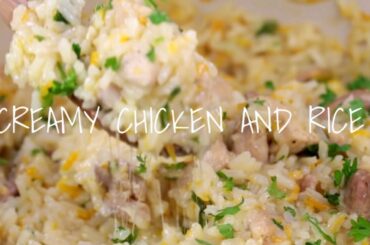 Creamy Chicken and Rice #chickenplovrecipe