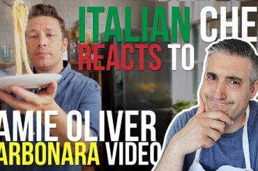 Italian Chef Reacts to JAMIE OLIVER CARBONARA Video