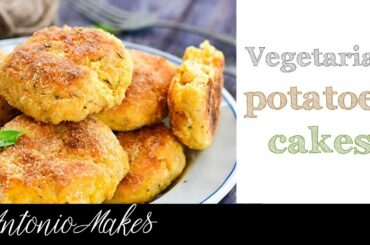 Vegetarian potatoes bites & cake| Vegetarian Christmas dinner recipe ideas| veggie bites finger food