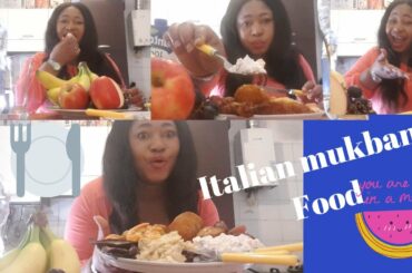 Mukbang// Italian Food//Melanzane Griglirte & Baccala' vicentina