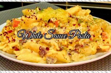 Cheesy & Creamy Pasta In White Sauce | Creamy White Sauce Pasta Recipe