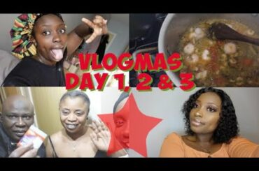#VLOGMAS DAY 1 -3| MY PARENTS, SHOPPING, MORNING ROUTINE, COOKING ITALIAN DISH AND MORE| COCOAIMSSK
