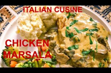 CHICKEN MARSALA WITH MASHED POTATOES #marsala #mashedpotato #Italiandish
