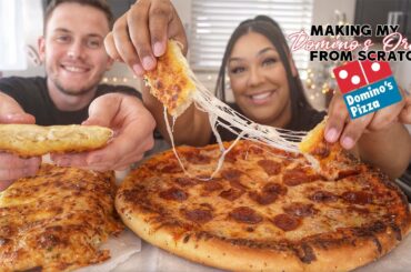 COOKMAS DAY 9! MAKING MY DOMINO'S ORDER FROM SCRATCH! RECIPE + MUKBANG